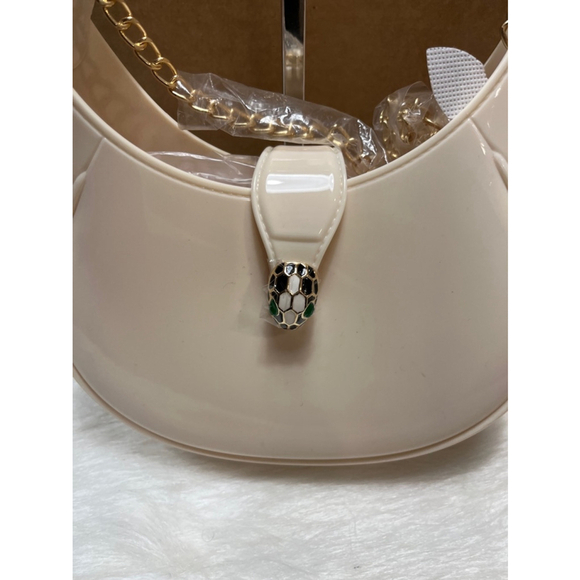 NWT Like Dreams Jelly Shoulder Bag Cream Small - Picture 4 of 9
